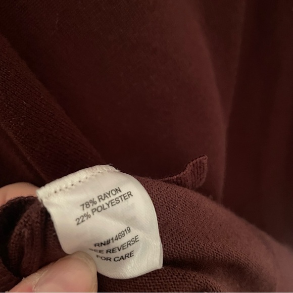 RACHEL Rachel Roy Burgundy Cardigan - Picture 4 of 4